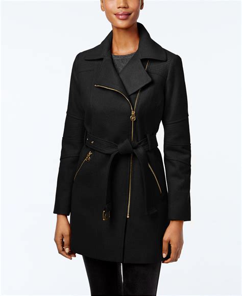 michael michael kors petite asymmetrical belted coat|michael kors petite winter coats.